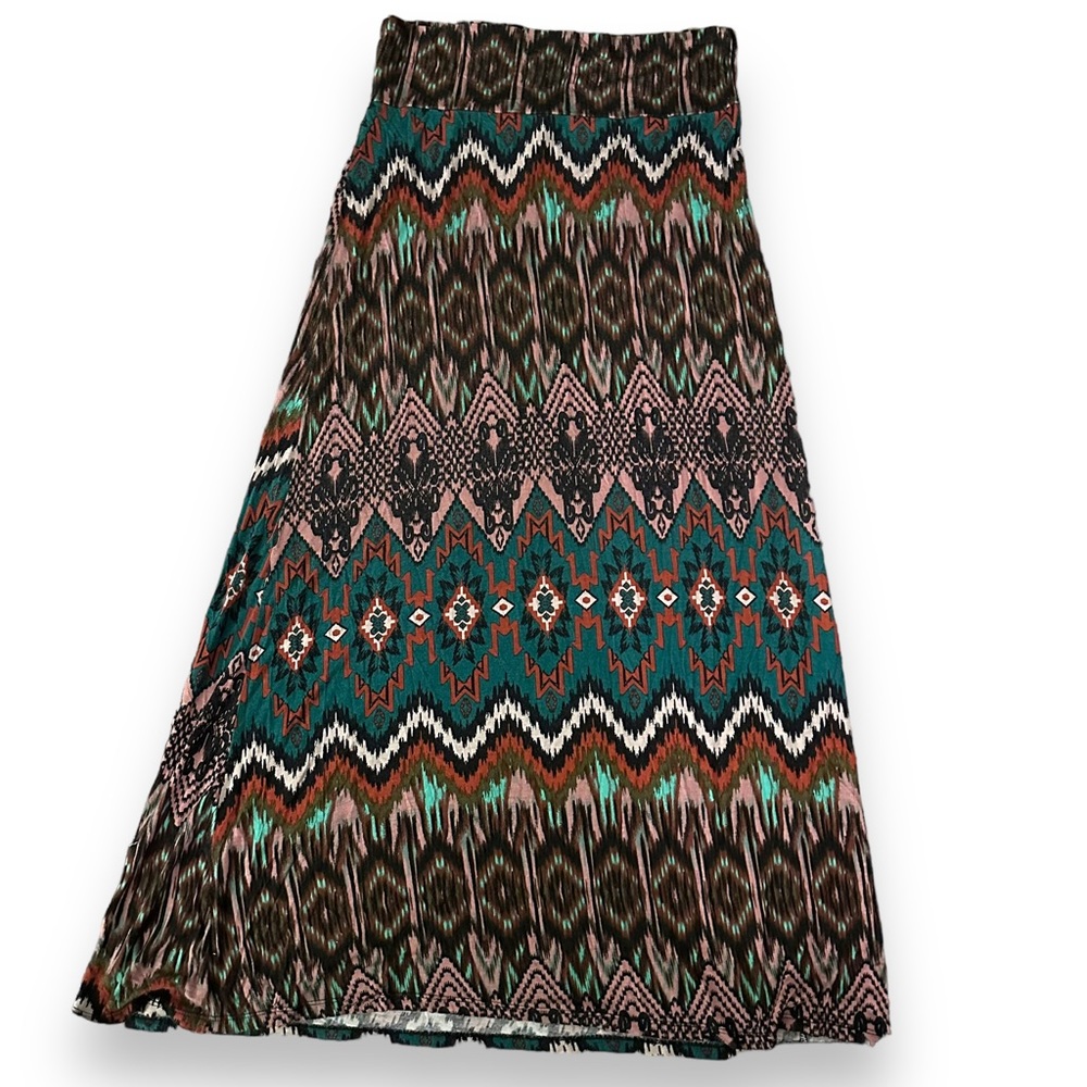Kirious chevron print maxi skirt